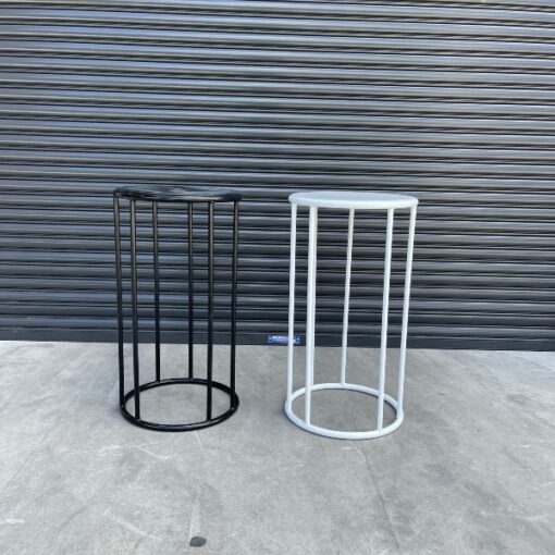 Round Pelin Table - available in white and black 90cm tall all across Sydney from SP Events.