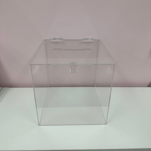 Ghost Wishing Well - clear see-though locking box for donations or presents for the best hire company in Sydney, SP Events.
